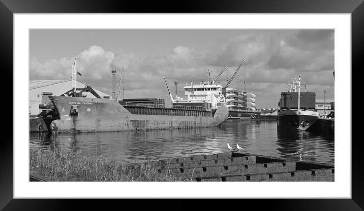 Busy scene at Ayr harbour Framed Mounted Print by Allan Durward Photography
