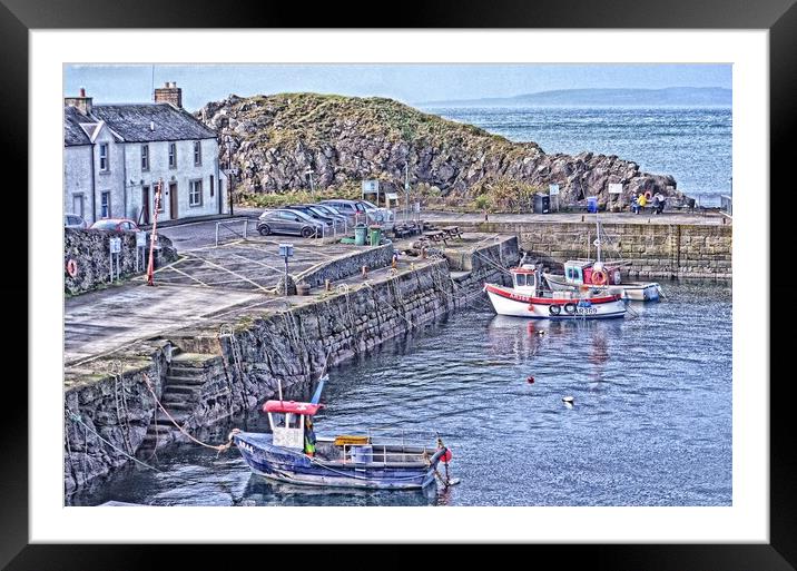 Dunure harbour, Ayrshire, Scotland Framed Mounted Print by Allan Durward Photography