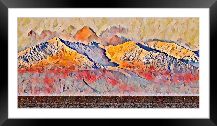 Goat Fell , Isle of Arran, abstract Framed Mounted Print by Allan Durward Photography