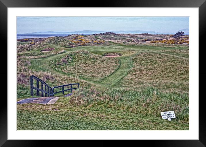 Postage Stamp 8th at Royal Troon Framed Mounted Print by Allan Durward Photography