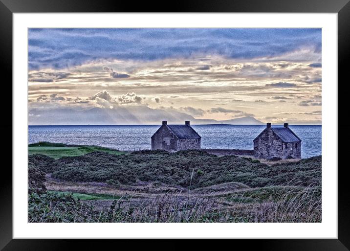 Salt pan houses at Prestwick Framed Mounted Print by Allan Durward Photography