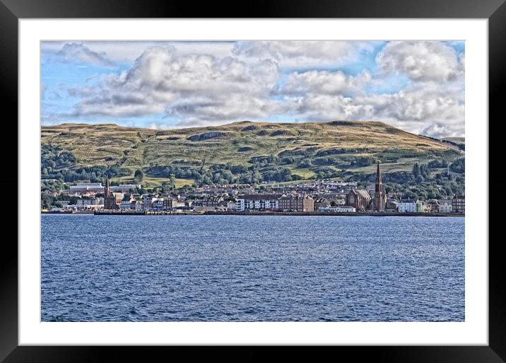 Largs, Scotland as viewed from Great Cumbrae Framed Mounted Print by Allan Durward Photography