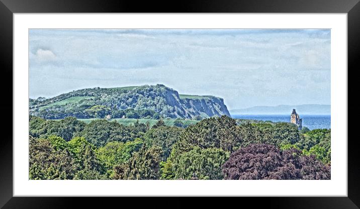 Greenan castle and Heads of Ayr Framed Mounted Print by Allan Durward Photography