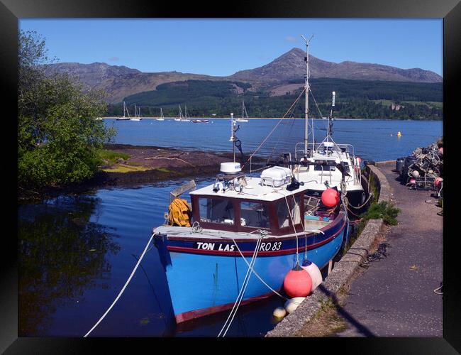 Fishing vessels at Brodick, Isle of Arran Framed Print by Allan Durward Photography