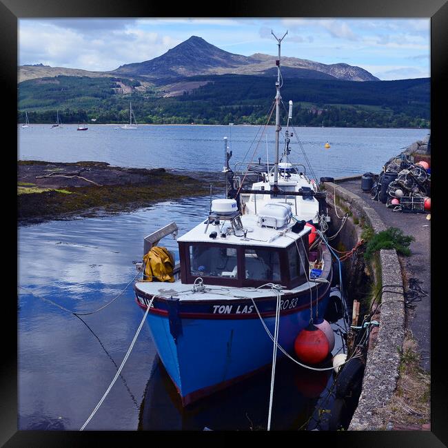 Brodick fishing boats Framed Print by Allan Durward Photography