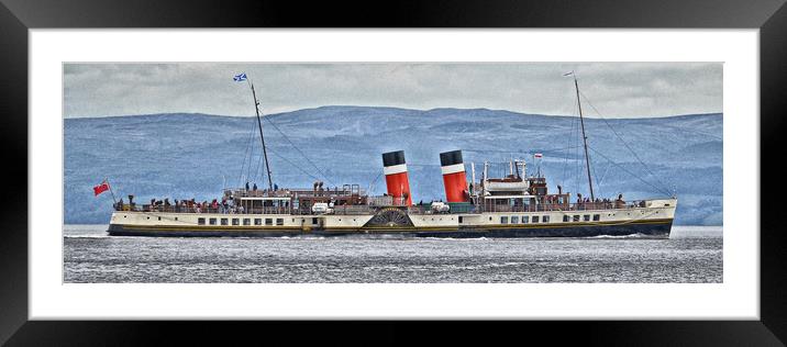 PS Waverley departing Brodick Arran Framed Mounted Print by Allan Durward Photography
