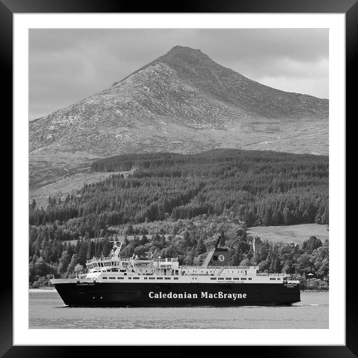 Cal Mac ferry MV Caledonian Isles at Arran Framed Mounted Print by Allan Durward Photography