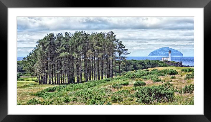Turnberry lighthouse and Ailsa Craig view Framed Mounted Print by Allan Durward Photography
