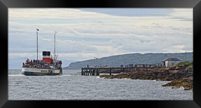PS Waverley berthing at Millport Keppel Framed Print by Allan Durward Photography