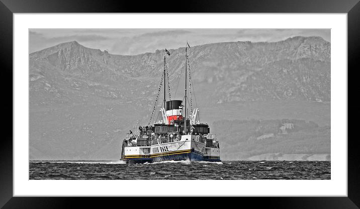 PS Waverley approaching Ayr, Scotland Framed Mounted Print by Allan Durward Photography