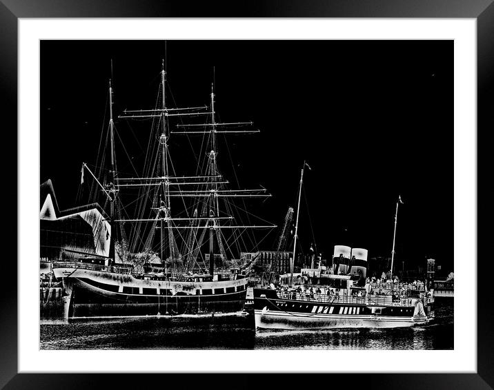 Waverley passing Glenlee in  Glasgow Framed Mounted Print by Allan Durward Photography