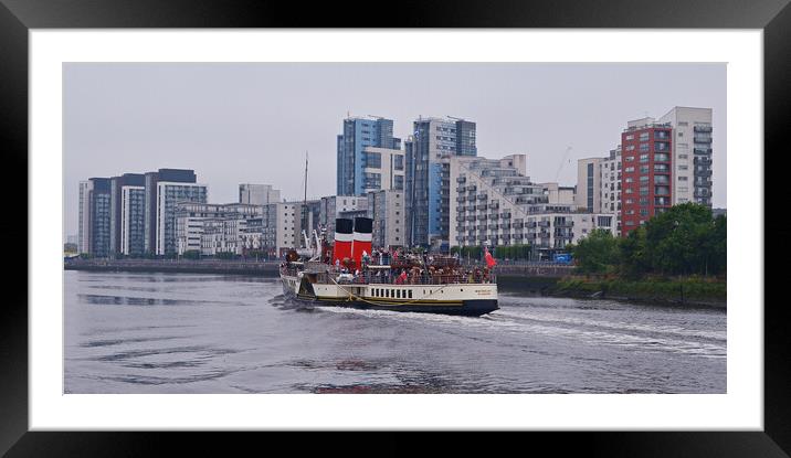 Paddle steamer Waverley on the Clyde, Glasgow Framed Mounted Print by Allan Durward Photography