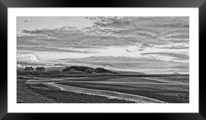 Prestwick shorefront (monochrome) Framed Mounted Print by Allan Durward Photography