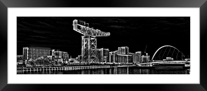 Finnieston crane and Squinty Bridge Glasgow (Abstr Framed Mounted Print by Allan Durward Photography