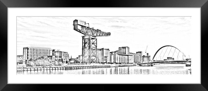 Glasgow Clyde view (Abstract) Framed Mounted Print by Allan Durward Photography