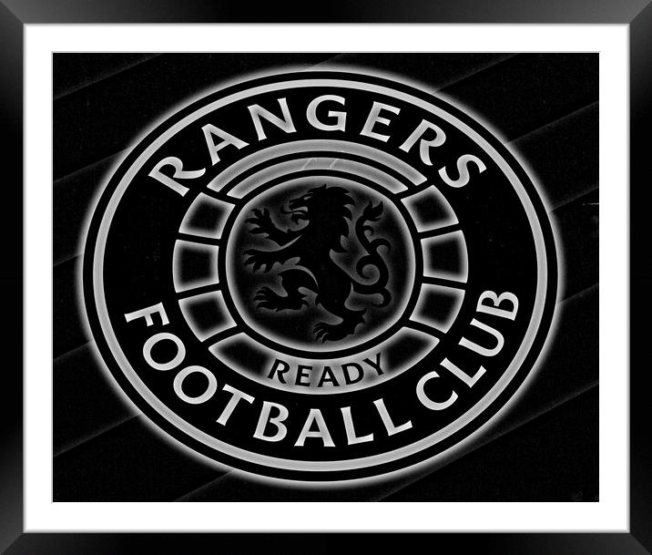 Rangers FC logo (abstract) Framed Mounted Print by Allan Durward Photography