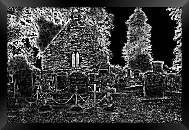 Alloway Auld Kirk,  eerie church graveyard (abstra Framed Print by Allan Durward Photography