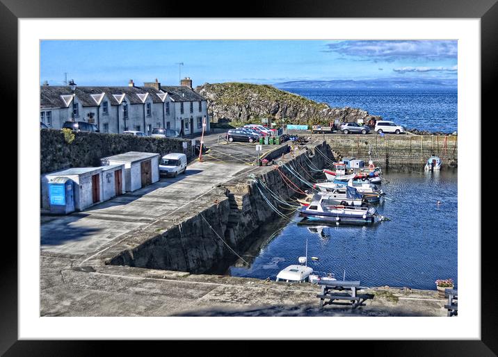 Dunure harbour South Ayrshire Framed Mounted Print by Allan Durward Photography