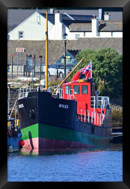 Coaster "Kyles" berthed at Irvine Framed Print by Allan Durward Photography