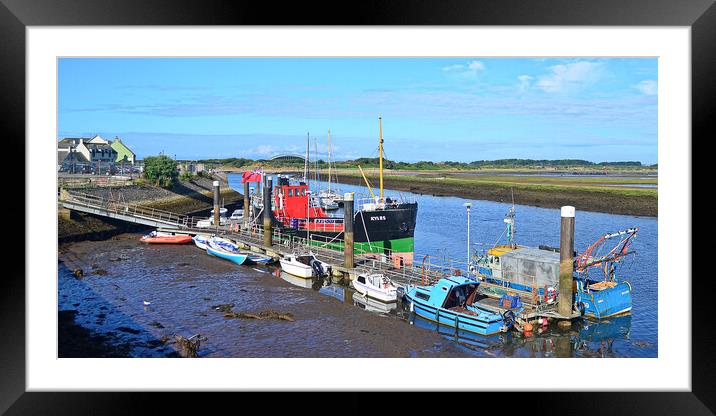 Boats at pontoon at Irvine harbour Framed Mounted Print by Allan Durward Photography