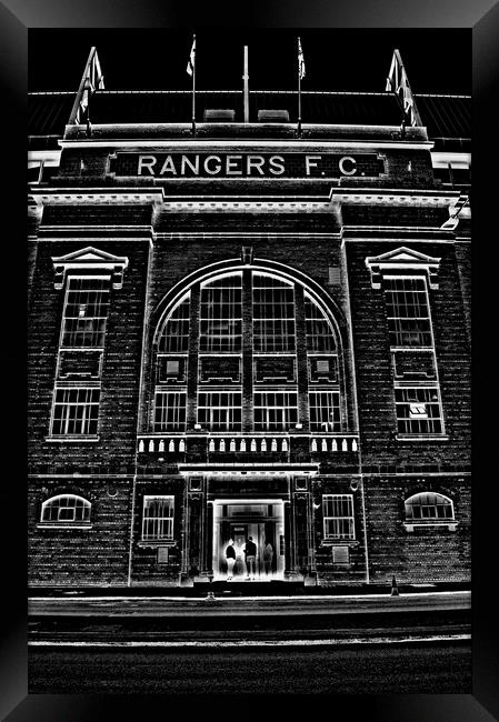 Ibrox stadium main entrance (Abstract ) Framed Print by Allan Durward Photography