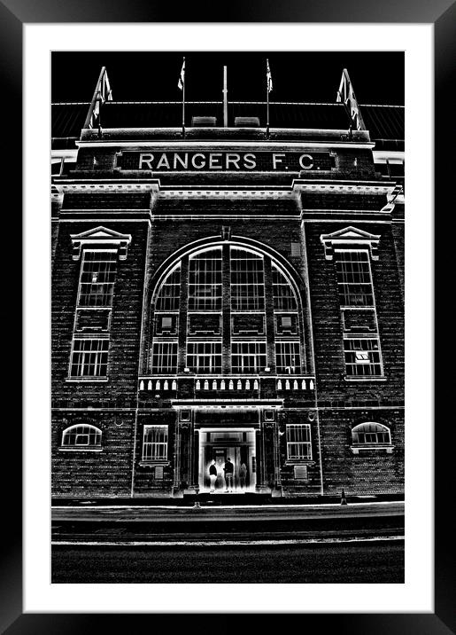 Ibrox stadium main entrance (Abstract ) Framed Mounted Print by Allan Durward Photography