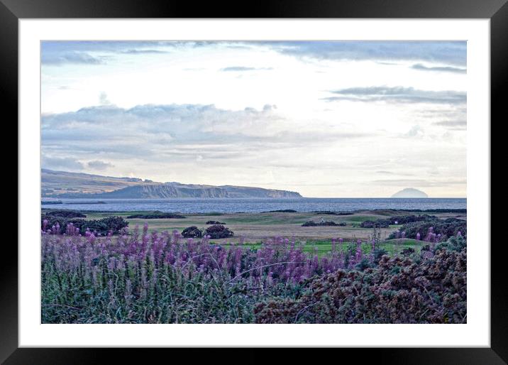 Ailsa Craig and Heads of Ayr from Prestwick Framed Mounted Print by Allan Durward Photography