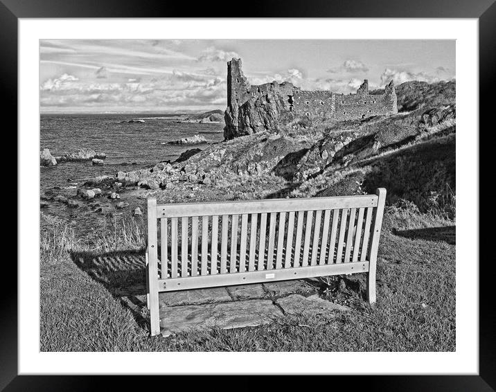 Dunure castle ruin (Abstract ) Framed Mounted Print by Allan Durward Photography