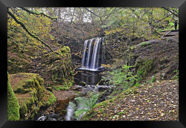 East Ayrshire waterfall at Dalcairney Framed Print by Allan Durward Photography