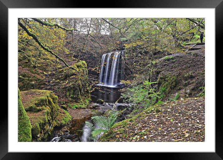 East Ayrshire waterfall at Dalcairney Framed Mounted Print by Allan Durward Photography