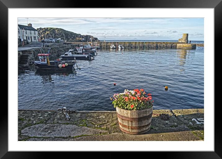 The tranquility of Dunure harbour Framed Mounted Print by Allan Durward Photography