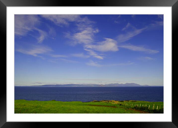 South Ayrshire view of  picturesque Isle of Arran Framed Mounted Print by Allan Durward Photography