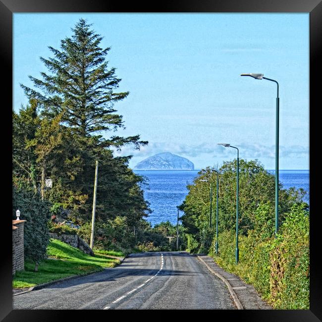 Ailsa Craig viewed from Fisherton Dunure Framed Print by Allan Durward Photography