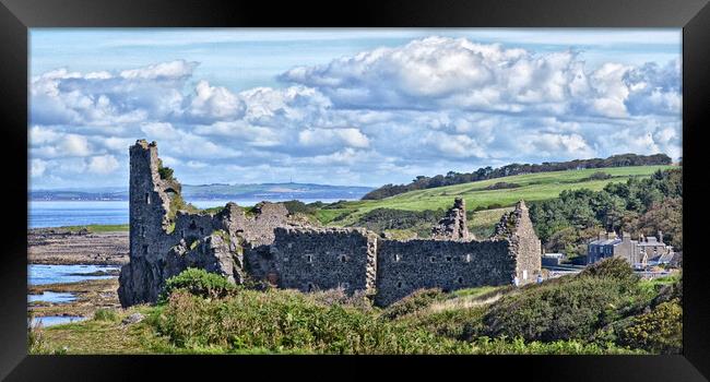 Dunure castle, Kennedy Park, Dunure, Ayrshire (abstract) Framed Print by Allan Durward Photography