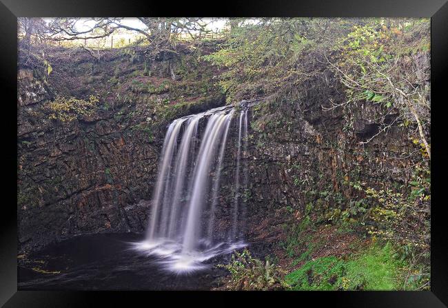 Dalcairney waterfall Dalmellington East Ayrshire Framed Print by Allan Durward Photography
