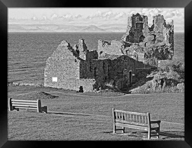 Dunure castle Ayrshire, Scotland Framed Print by Allan Durward Photography