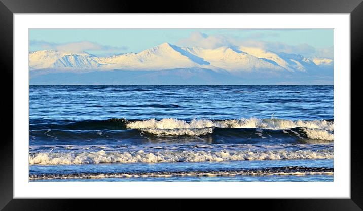 Breaking waves at Ayr Framed Mounted Print by Allan Durward Photography
