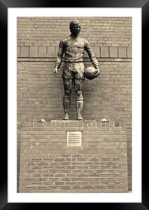 John Greig statue at Ibrox stadium Framed Mounted Print by Allan Durward Photography