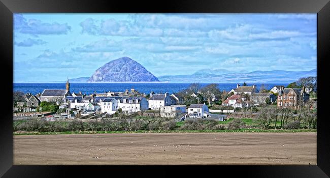 Ballantrae and Ailsa Craig (painting effect) Framed Print by Allan Durward Photography