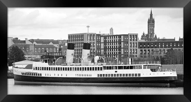TS Queen Mary, Glasgow black and white Framed Print by Allan Durward Photography