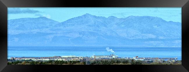 Over Troon to Arran and its montains Framed Print by Allan Durward Photography