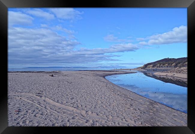 Prestwick`s Pow Burn and Arran Framed Print by Allan Durward Photography