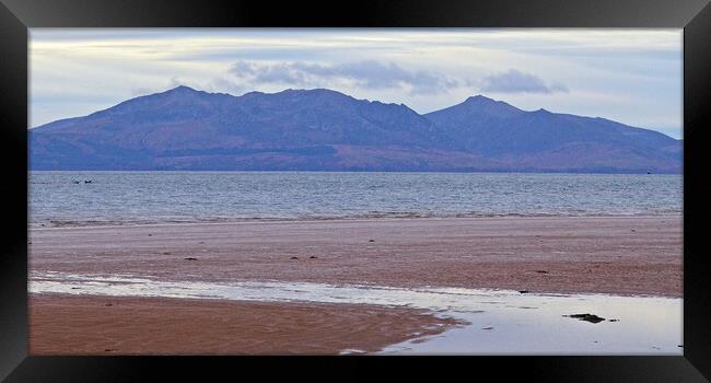 Beach seascape at Seamill, North Ayrshire Framed Print by Allan Durward Photography