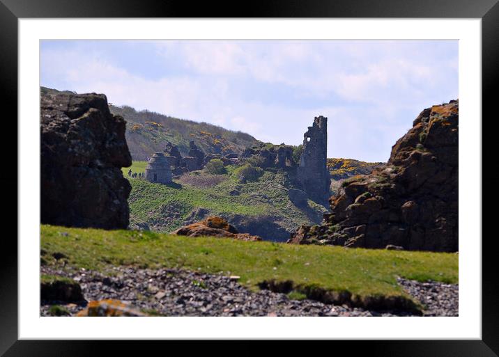 Dunure Castle, South Ayrshire, Scotland Framed Mounted Print by Allan Durward Photography