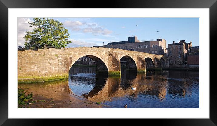 The Auld Brig Ayr, River Ayr crossing Framed Mounted Print by Allan Durward Photography