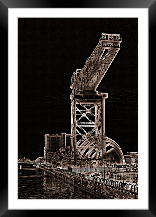 Finnieston crane, Glasgow Clydeside (abstract) Framed Mounted Print by Allan Durward Photography