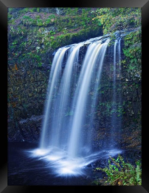 The cascade of Dalcaircairney Falls, East Ayrshire Framed Print by Allan Durward Photography