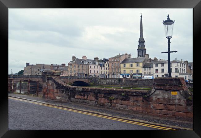Ayr town architecture, down the river Framed Print by Allan Durward Photography