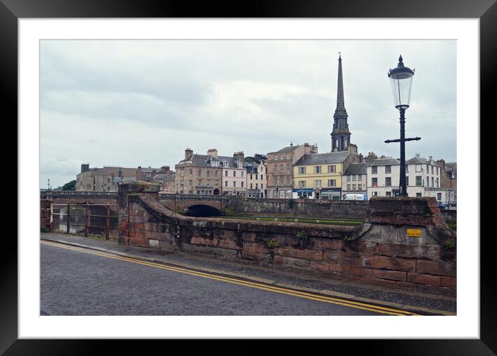 Ayr town architecture, down the river Framed Mounted Print by Allan Durward Photography