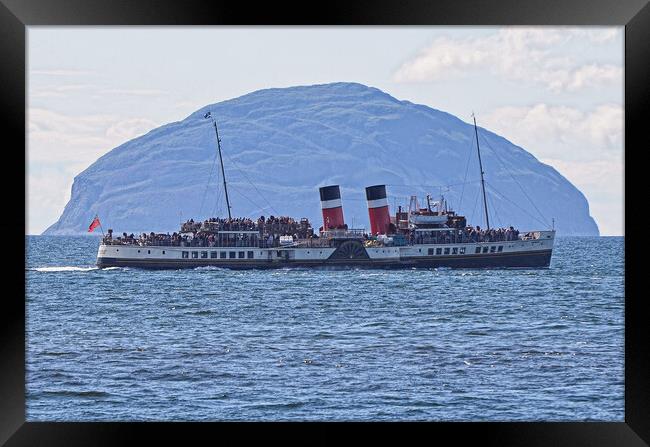 PS Waverley and Ailsa Craig Framed Print by Allan Durward Photography